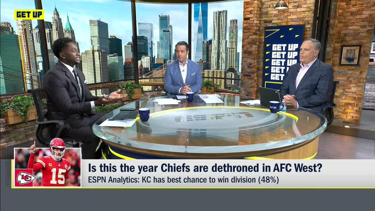 "For the very first time since Patrick Mahomes has become the starter for the Kansas City Chiefs, they will not win the AFC West." —Harry Douglas