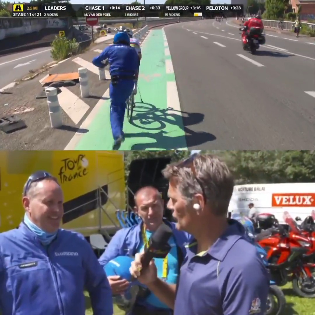 After 15 years at the Tour de France, the Shimano mechanics who saved Tadej Pogacar after his crash are happy every time they help a rider, whether they are in first or last. ❤️ #TDF2025