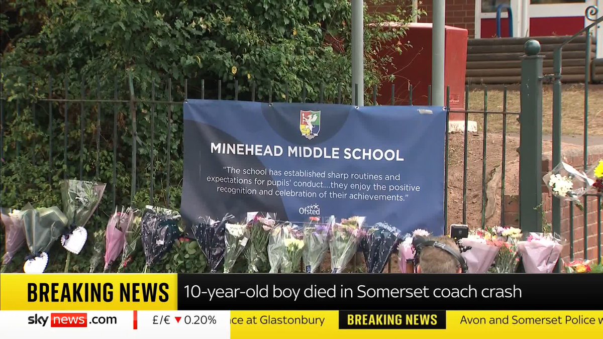 BREAKING: The child who died in a school coach crash in Somerset on Thursday was a 10-year-old boy, according to Avon and Somerset Police. @SkyNewsSam has the latest ⬇️ Read more: 📺 Sky 501, Virgin 602, Freeview 233 and YouTube