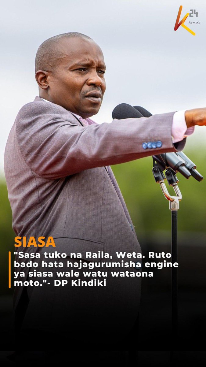 "Sasa tuko na Raila, Weta. Ruto bado hata hajagurumisha engine ya siasa wale watu wataona moto."- DP Kindiki