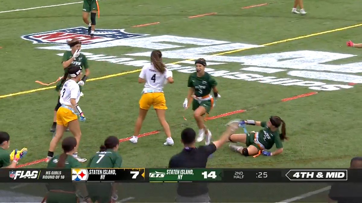 Staten Island bragging rights go to the Jets as they pick up the 14-7 win! 2025 NFL FLAG Championships on ESPN2/NFLN to find a league near you