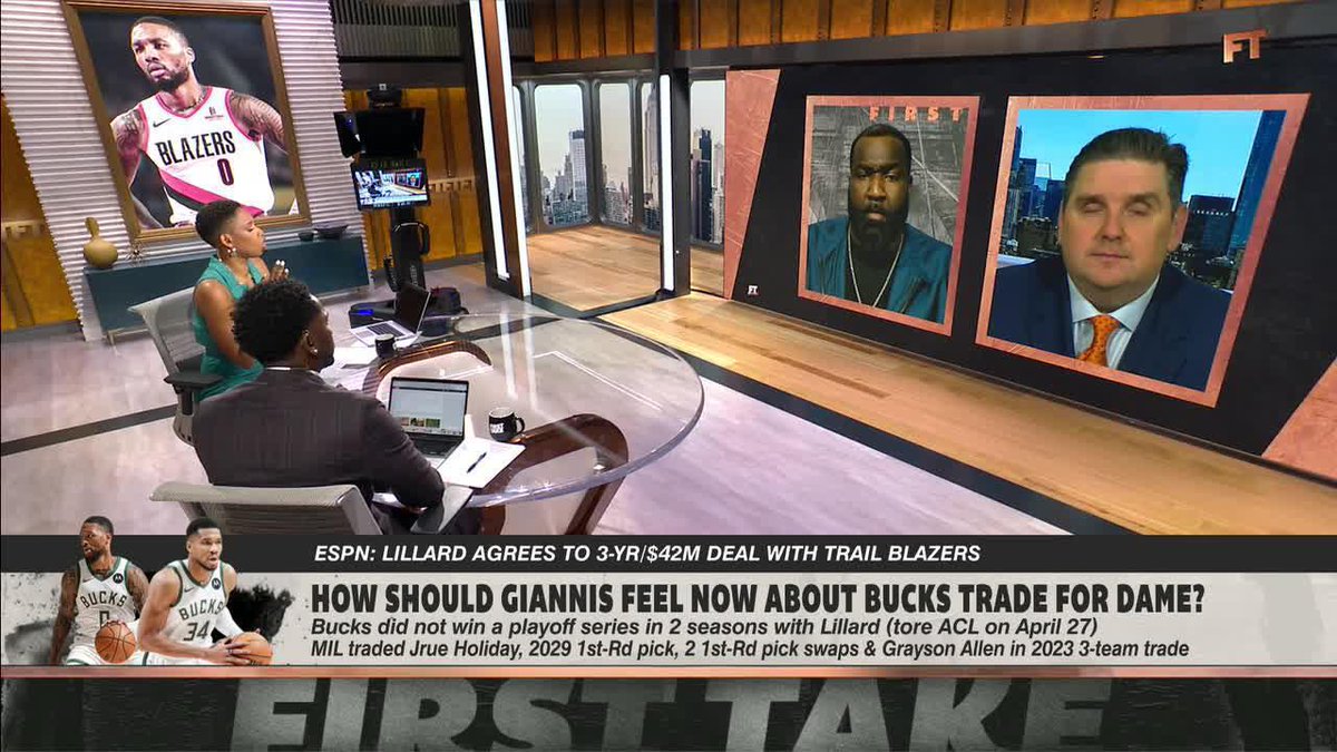 .Kendrick Perkins weighs in on how Giannis should feel about the Bucks after the Damian Lillard trade ✍️