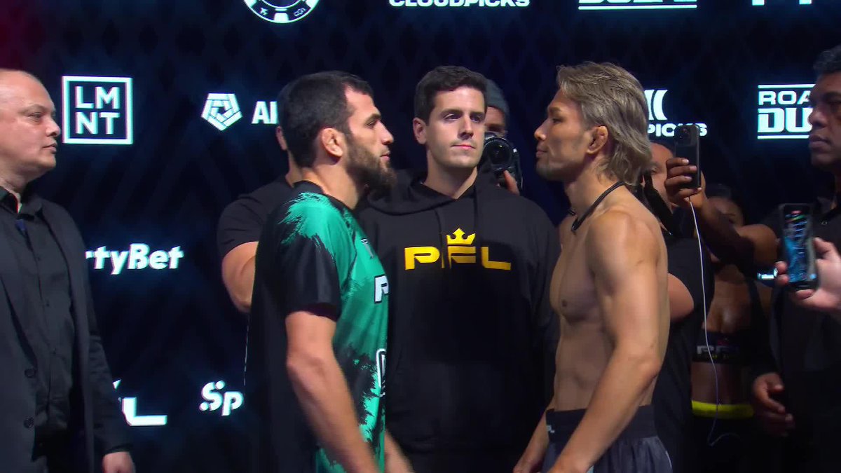 Artur Zaynukov and Takeshi Izumi weigh in clean! 🔥 Dagestan’s striker vs. Japan’s wrestler. #PFLCapeTown