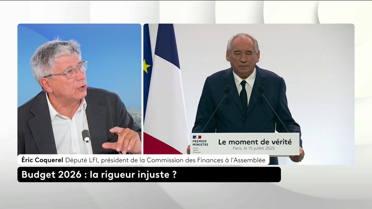 🗣️ Dette de la France : "[François Bayrou] a même osé comparer ça avec la Grèce de 2013. C'est ridicule, même indécent", pour Éric Coquerel. #AutrementDit