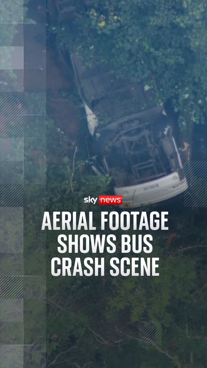 A 10-year-old boy was killed when a school coach crashed near Minehead, according to Avon and Somerset Police. Footage shows the upturned vehicle after it crashed on roads the local MP described as 'very difficult to manoeuvre'. Read more ➡️