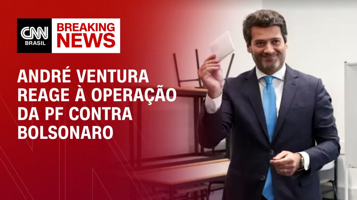 Líder da ultradireita de Portugal reage à ação da PF; assista #BastidoresCNN
