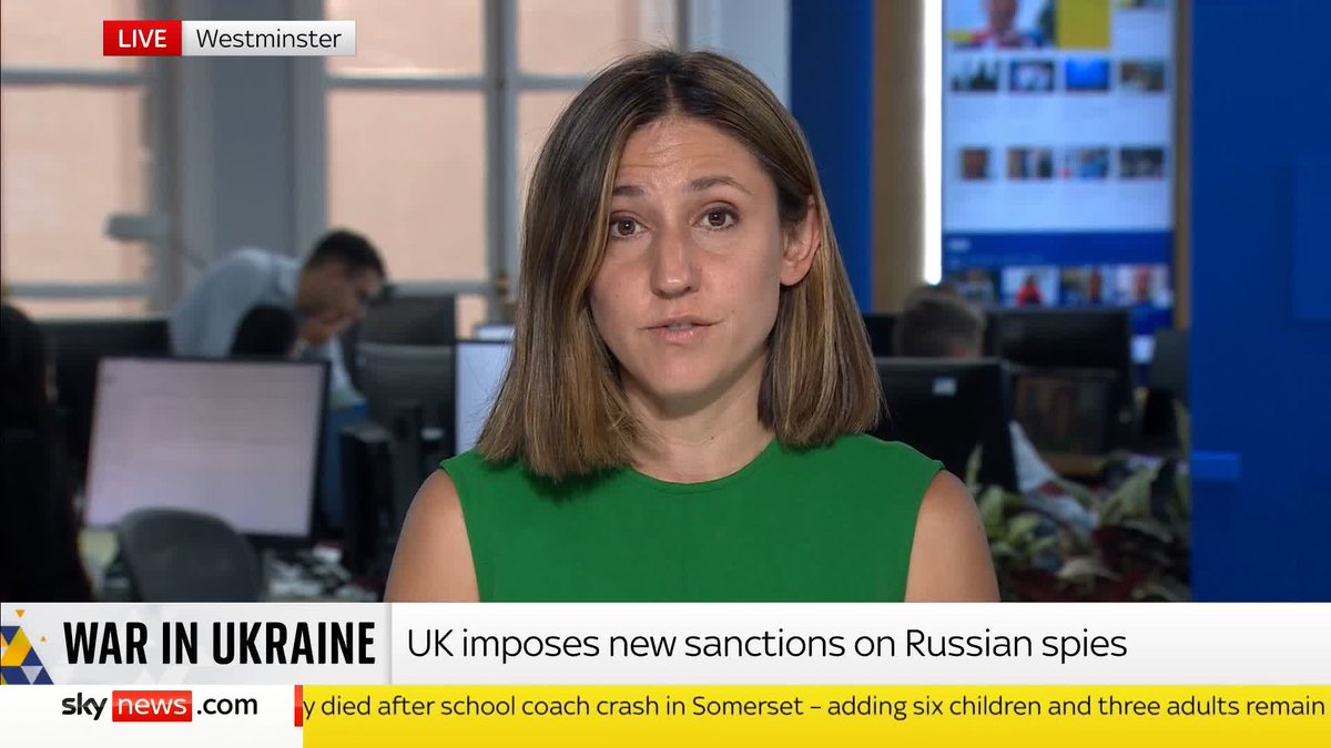 The UK government has sanctioned a number of Russia spies, including those responsible for targeting Yulia Skripal five years before her attempted murder in Salisbury. Sky's @WizBates reports ⬇️ Latest: 📺 Sky 501, Virgin 602, Freeview 233 and YouTube