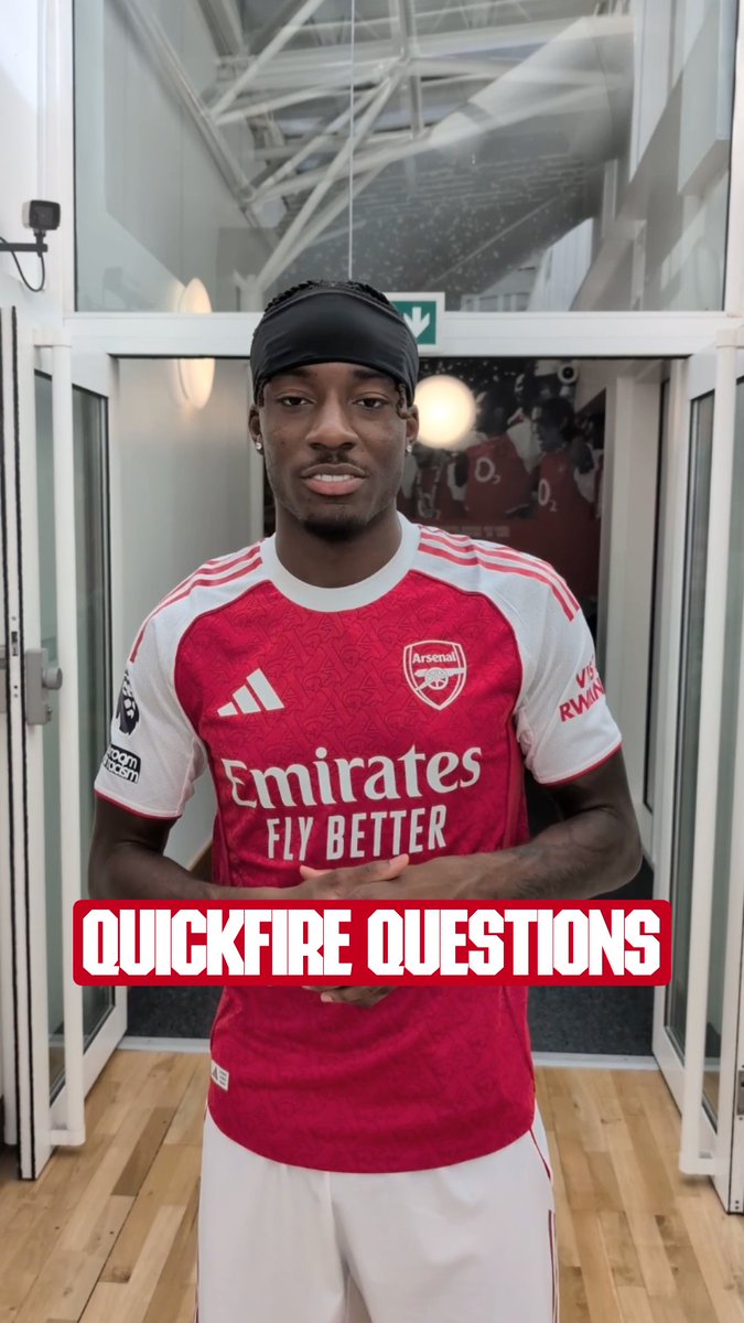 ๐ค Closest friends in the Arsenal squad ๐
Favourite sportsperson of all-time ๐บ What heโs watching right now Noni Madueke joins us for a signing-day Quickfire Questions ๐ค