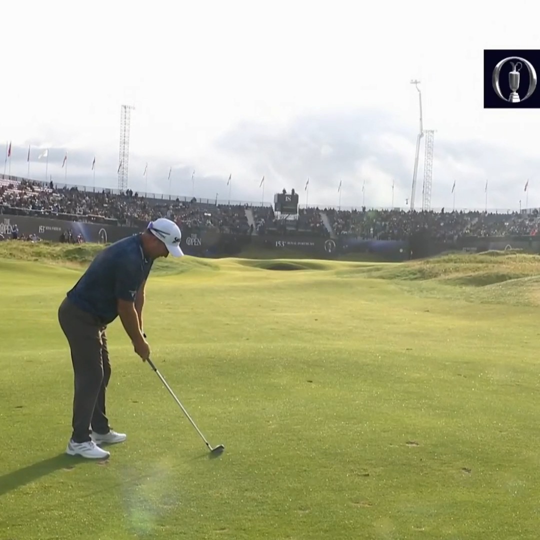 Ryan Fox needed to hole out for eagle on the last to guarantee making the cut at The Open and he just came this close. The tap in birdie may still be enough 🤞🇳🇿