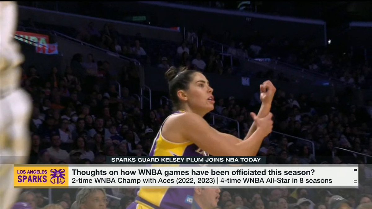 "I think that players and coaches are just asking ... for a level of consistency from the first to the fourth. So if a foul is a foul in the first it's gotta be a foul in the fourth." Kelsey Plum shares her thoughts on how WNBA games have been officiated this season.