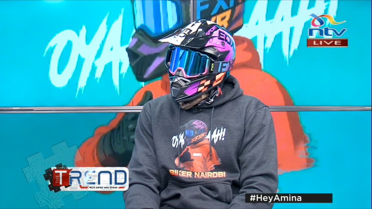 Why I never remove my helmet or reveal my identity" — Viral biker Brayo opens up #HeyAmina