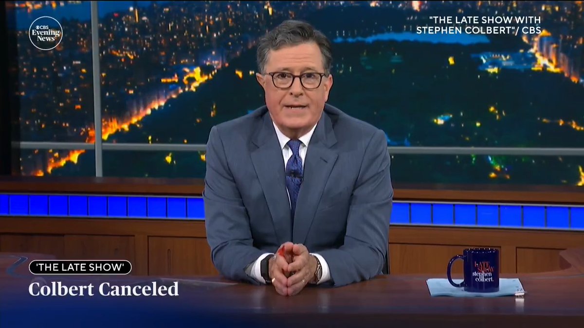 CBS will end "The Late Show with Stephen Colbert" and retire "The Late Show" franchise in May 2026, the company announced, calling it "purely a financial decision against a challenging backdrop in late night."