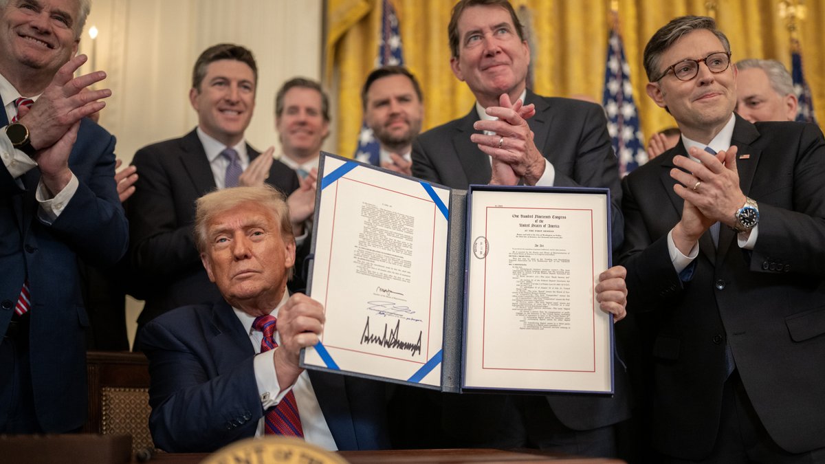 “I pledged that we would bring back American liberty and leadership and make the U.S. the crypto capital of the world... The Genius Act creates a clear and simple regulatory framework to establish and unleash the immense promise of dollar-backed stablecoins.” –President Trump