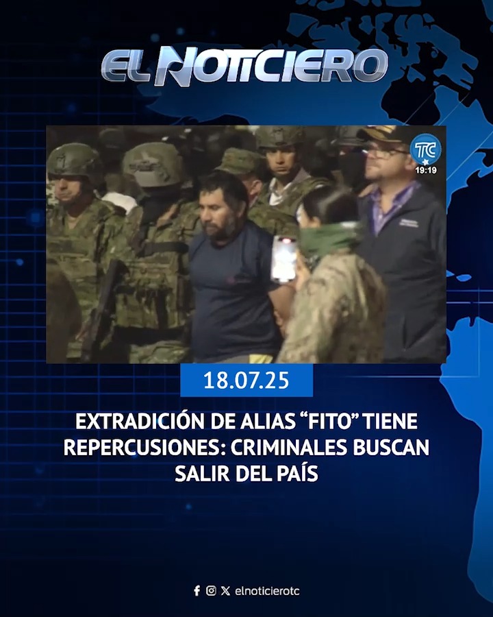 La extradición de alias “Fito” ya tiene un efecto colateral: según el Ministerio del Interior, líderes de bandas delictivas habrían comenzado a huir del país, preocupados por la cooperación judicial internacional y la presión del Estado. Más noticias en