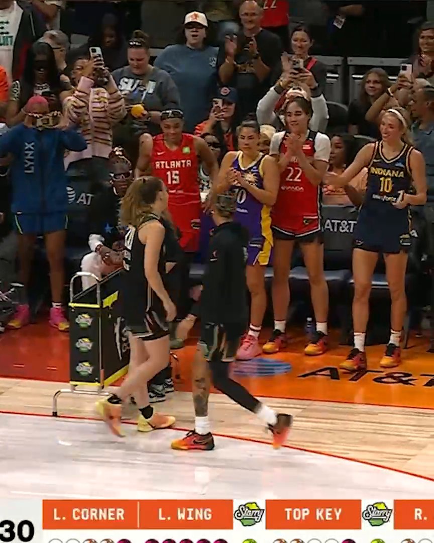THE REACTIONS TO SABRINA'S 30-PIECE IN THE 3-PT CONTEST 😱 #WNBAAllStar