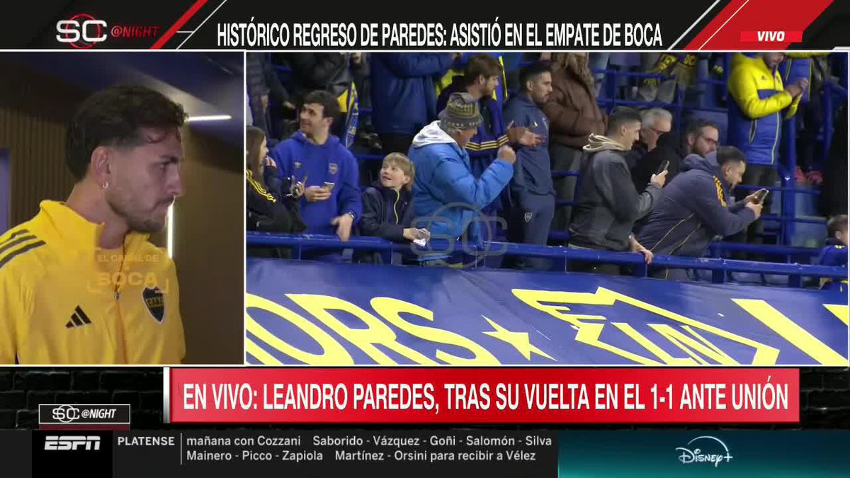 🗣️Leandro #Paredes en El Canal De Boca: "Me siento mejor de lo que pensaba, después de unas vacaciones largas, de entrenar poco con el plantel, me sentí muy bien y cómodo. Espero seguir mejorando para dar una mano".