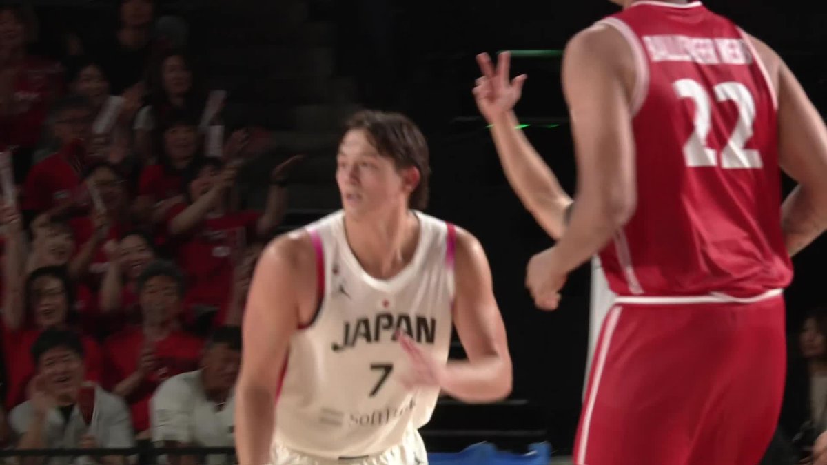 テーブス海がノってきた🌊 3連続得点でリードを2桁へ広げる! テーブス海 Kai Toews 📺テレビ朝日系列にて生放送 📡バスケットLIVE/ABEMA/TVerにて生配信 #SoftBankCUP2025 #AkatsukiJapan #日本一丸