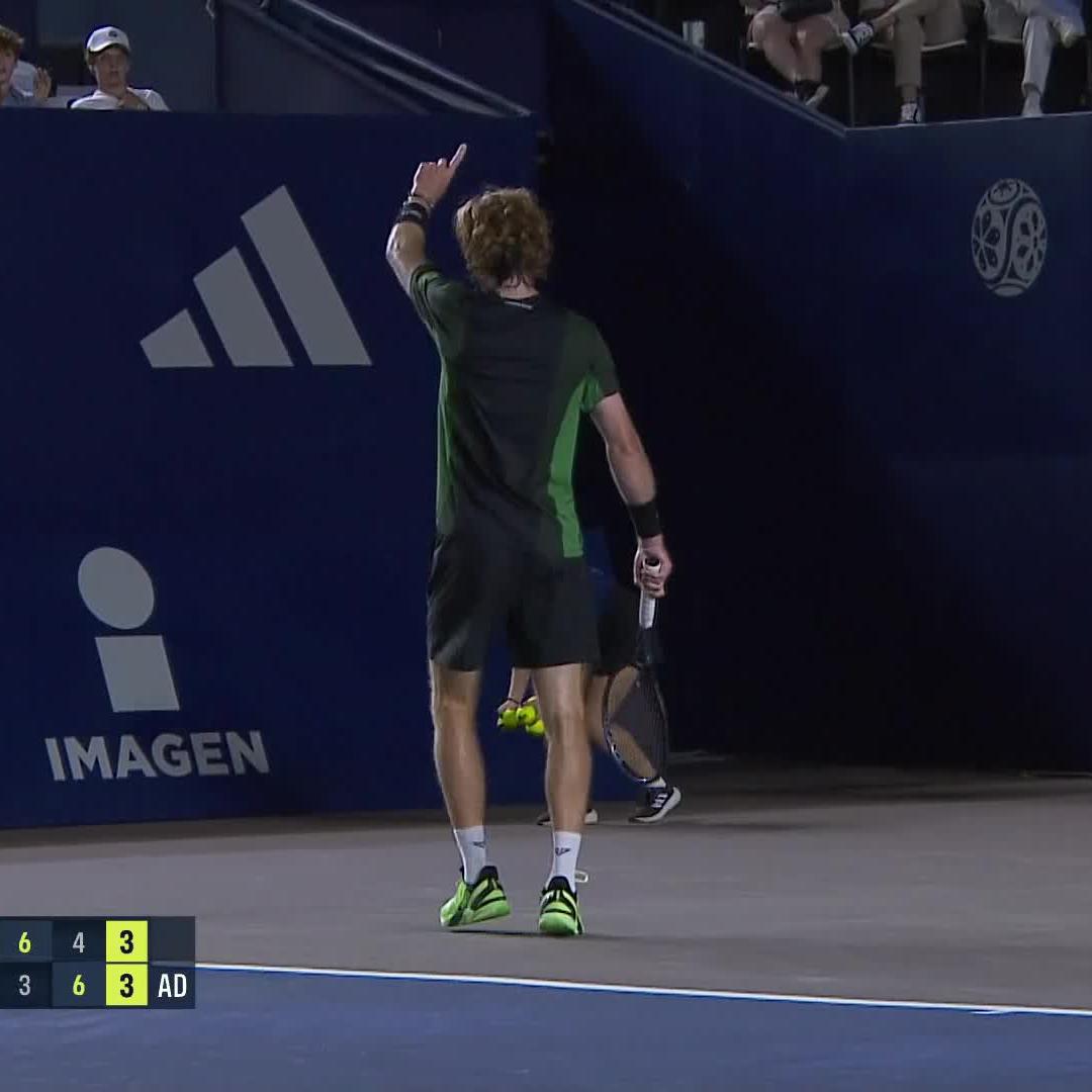 How to save a break point, by Andrey Rublev 💪 #LosCabosTennisOpen