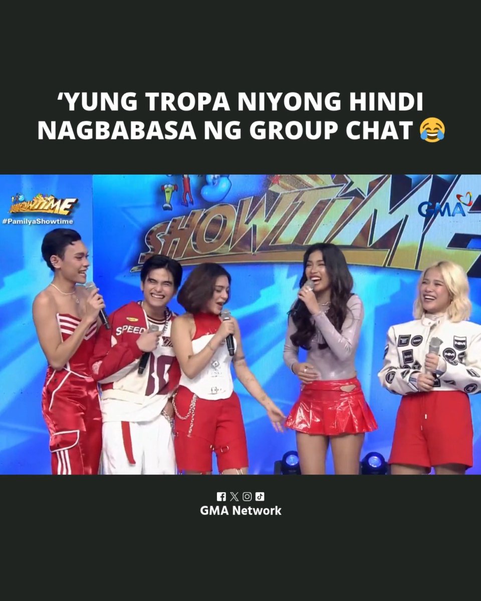 #KapusoFeels: Let’s wear red and white and not tell Shuvee! 😂 #ItsShowtime #ShuveeEtrata #Esnyr #KlarisseDeGuzman #MikaSalamanca #WillAshley