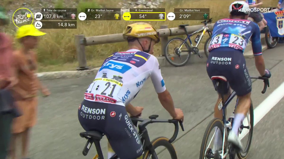 😠 El enfado de Evenepoel con un cámara. #TDF2025