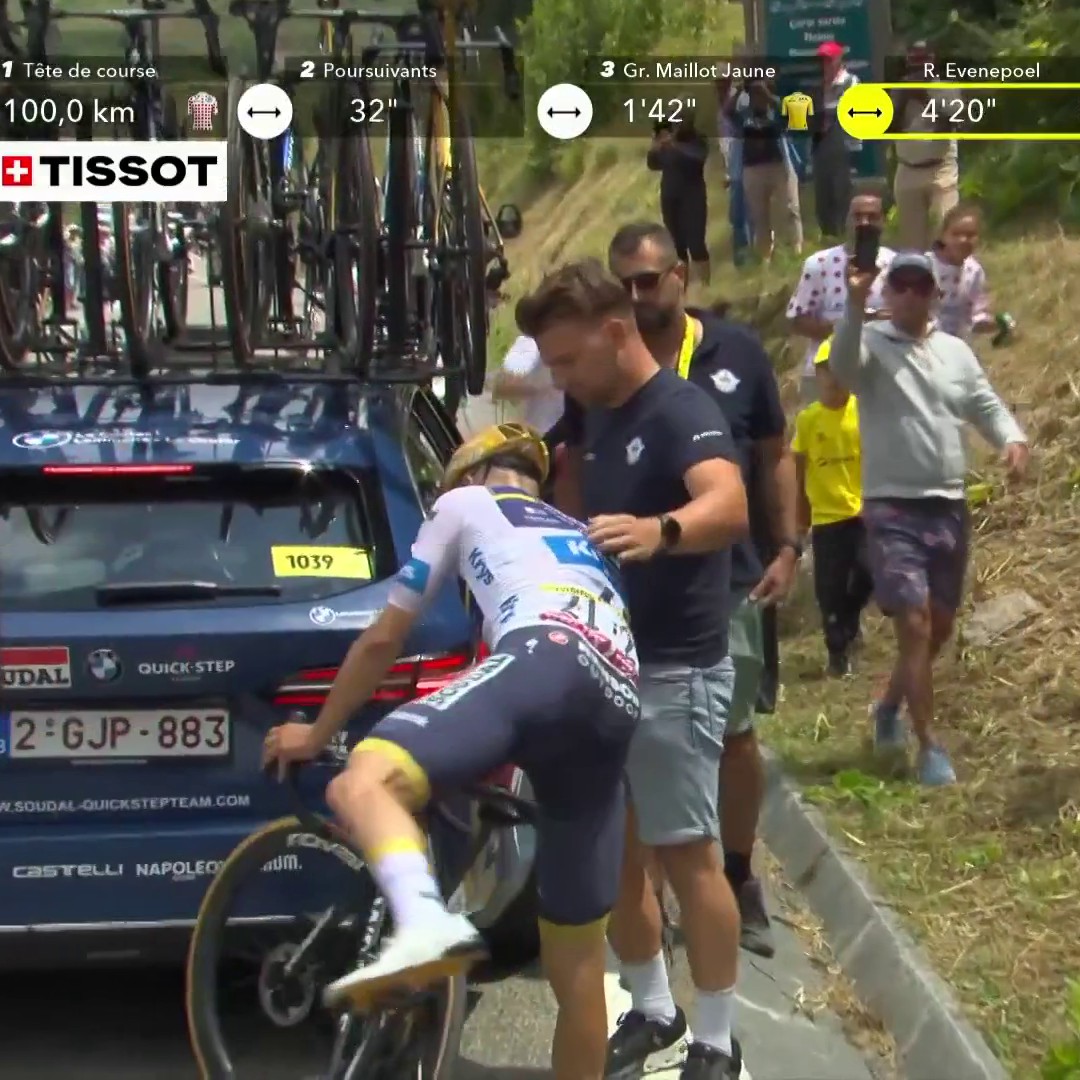 ๐จ Remco Evenepoel abandonne ! A la dรฉrive dans le Tourmalet, le 3e du classement gรฉnรฉral et maillot blanc jette l'รฉponge #LesRP #TDF2025