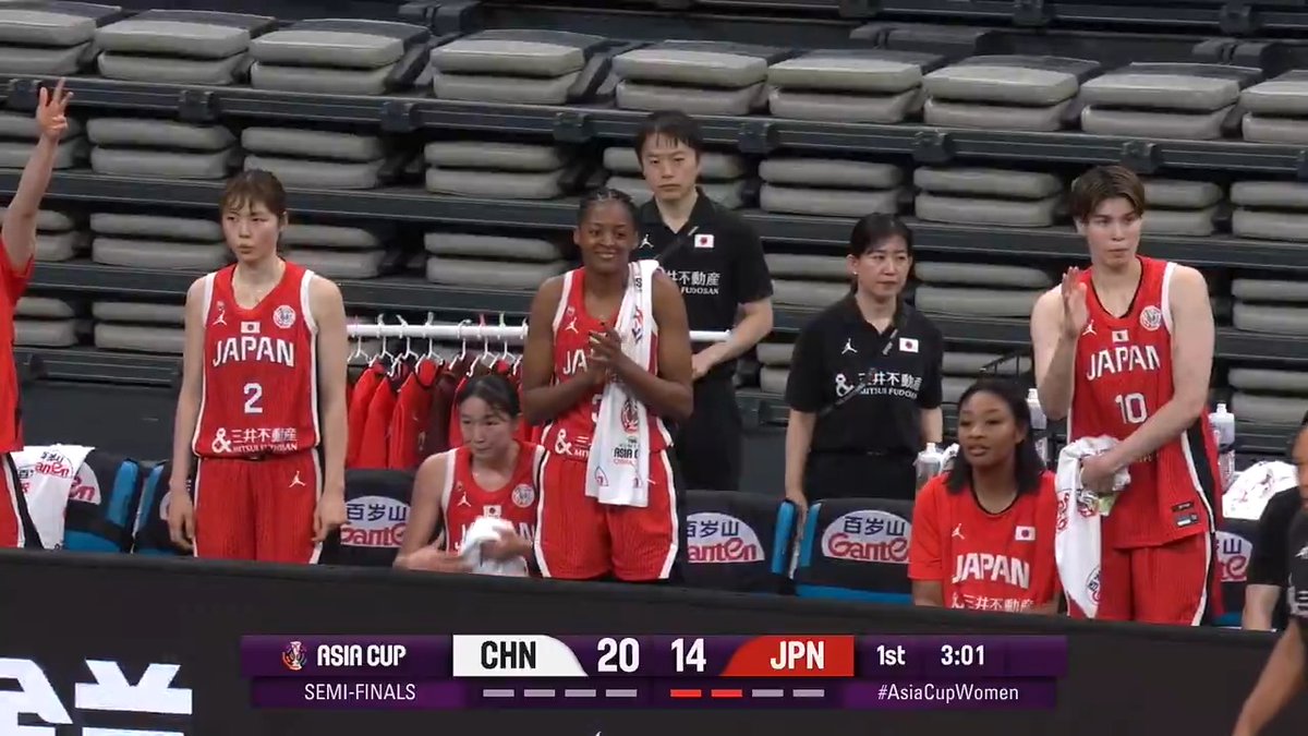 女子バスケ日本代表がアジア杯決勝進出✨ 中国は世界ランク4位 日本は世界ランク9位 新生日本代表が見事勝利でやってくれました！ スリーは驚異の47.1% 田中こころ(19歳)は1ピリだけで21得点の計27得点 決勝は日本vsオーストラリア 20日の20時30分からbsフジ182で放送です！