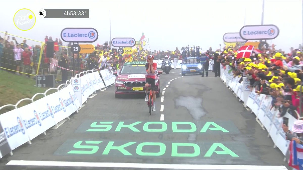 🚴🇫🇷 | Thymen Arensman wint de etappe! De Nederlander won al in de Vuelta 2022 en doet het nu dunnetjes over in de Tour de France, in de rit naar Superbagnères! 🙌🇳🇱 #TourdeFrance 📺 Stream koers op HBO Max