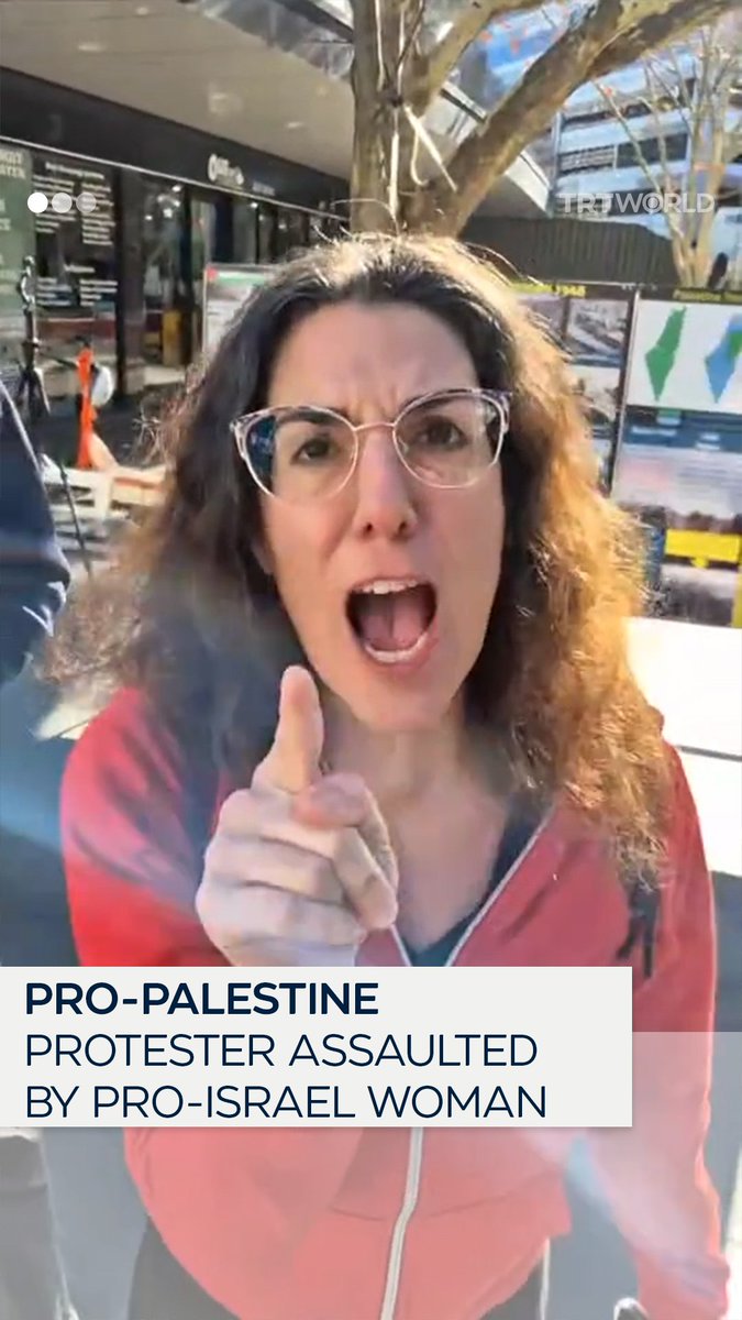 🇦🇺 INFO | Lors d’une manifestation à Canberra, en Australie, le 18 juillet, une femme pro-israélienne a tenté DE FRAPPER un manifestant, mais la police est intervenue et l’a arrêtée sur le champ.