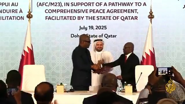 العاصمة القطرية الدوحة تشهد التوقيع على إعلان مبادئ بين ممثلين من حكومة الكونغو الديمقراطية وممثلين عن حركة إم 23 برعاية قطرية | تقرير: عدنان بوريني #الأخبار