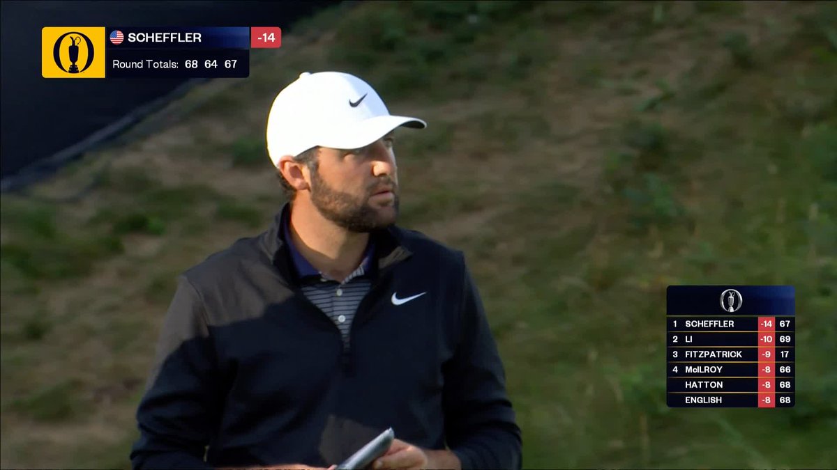 Scottie Scheffler takes a FOUR-SHOT lead heading into the final round of The Open at Royal Portrush 🇺🇸