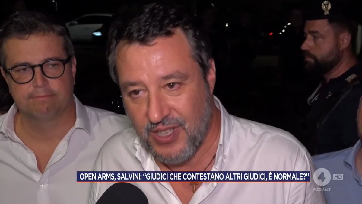 #OpenArms, Salvini: "Giudici che contestano altri giudici, è normale?" #4disera Weekend