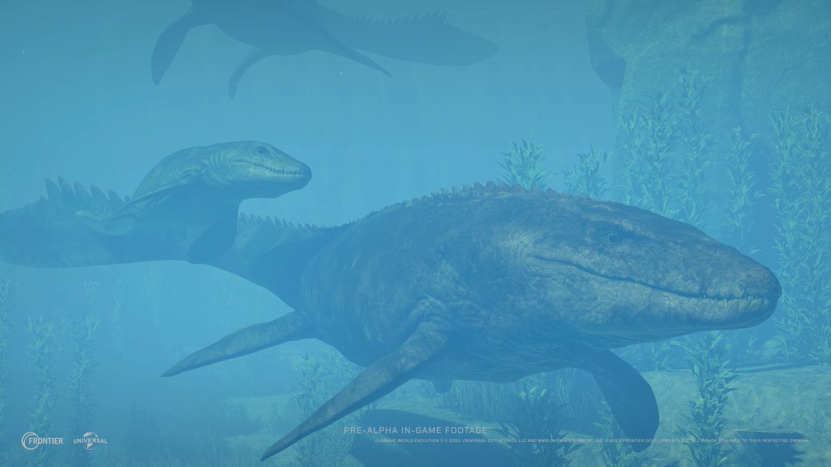 They may appear adorable and playful but it's probably best NOT to cuddle a juvenile Mosasaurus…