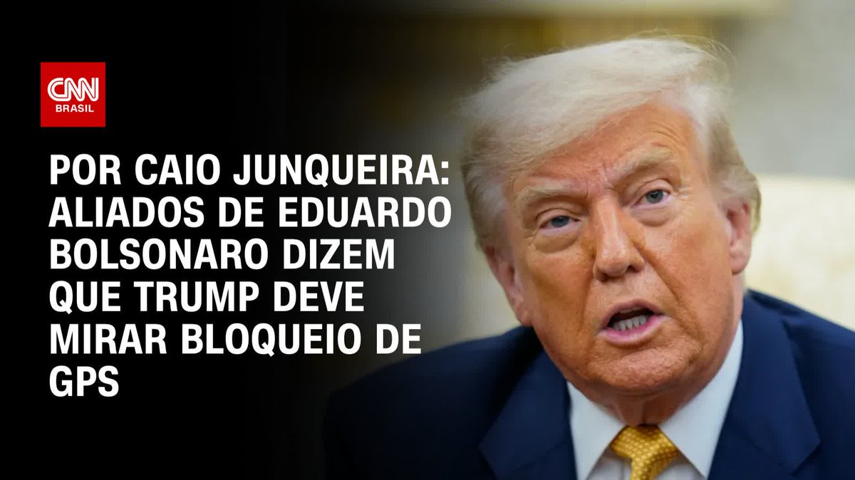 Por Caio Junqueira → Aliados de Eduardo: Trump deve mirar bloqueio de GPS; assista #AgoraCNN