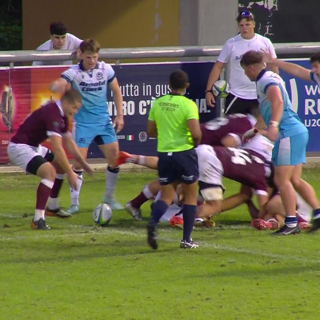 Sublime rugby from Georgian Rugby as Mate Ghurtskaia powers over the score 🇬🇪 #WorldRugbyU20s