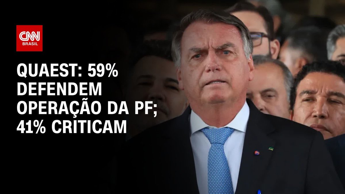 Quaest: nas redes, 59% defendem operação contra Bolsonaro; 41% criticam; Assista #AGORACNN