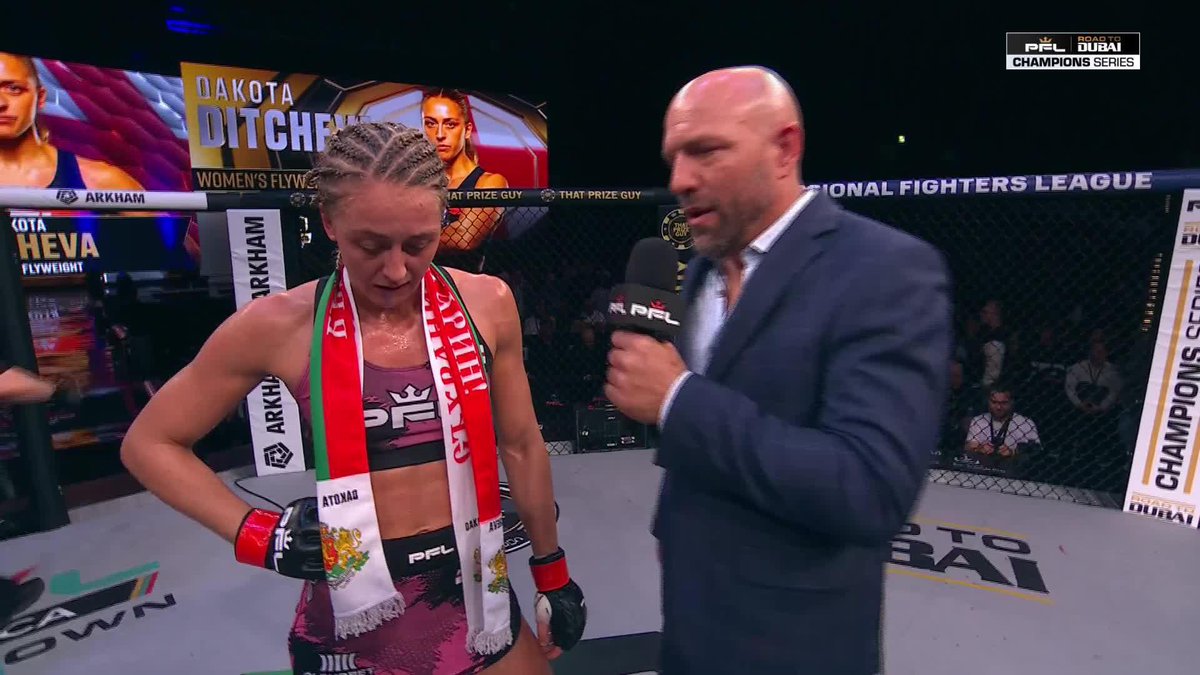 An emotional Dakota Ditcheva looks forward to her future with the PFL. 💪 #PFLCapeTown 🇿🇦 | TODAY | Grand Arena, GrandWest | Cape Town, South Africa | 🇺🇸 LIVE NOW on ESPN+