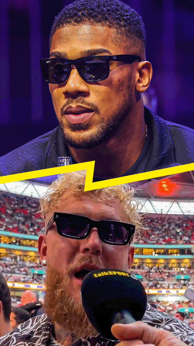 🌍 "I'll beat him & shock the world!" 🏟️ "I want it to happen here" Jake Paul calls on a fight with Anthony Joshua at Wembley Stadium & reacts to Tyson Fury betting $1m on him to win 🔥 #UsykDubois2 watch-along here: