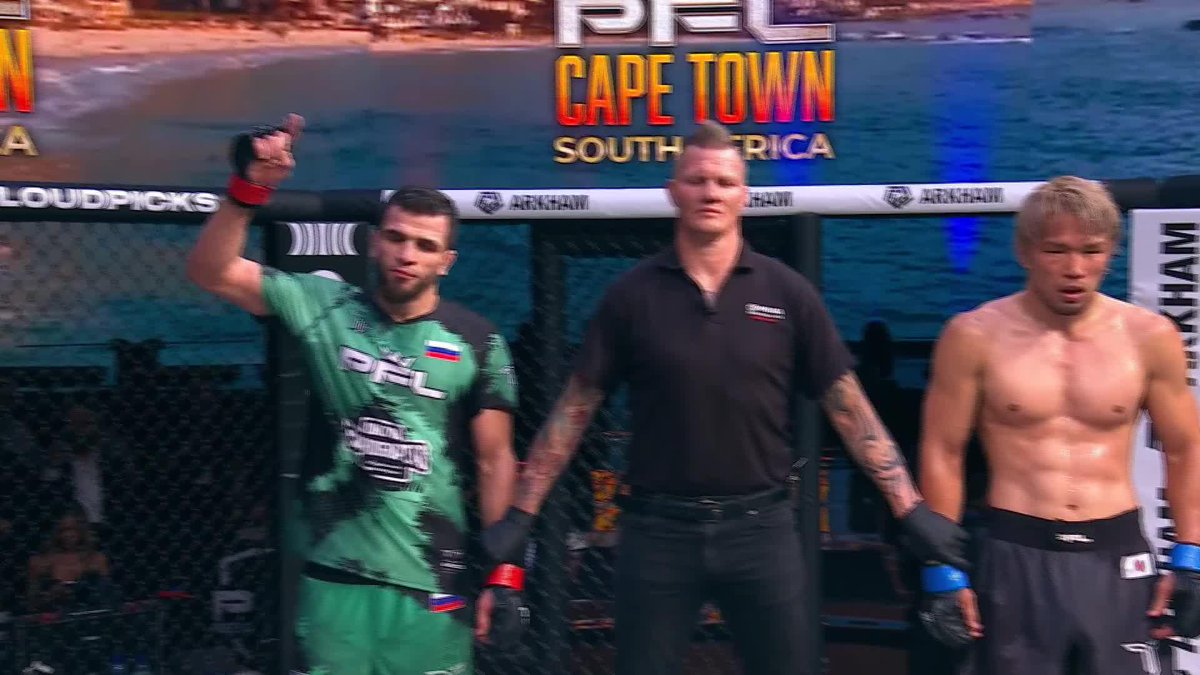 🔥🔥試合結果🔥🔥 🇿🇦#PFLCapeTown🇿🇦 🟥アルトゥール・ザイヌコフ🇷🇺【WIN】🏆 ーーー🆚ーーー 🟦#泉武志/泉武志 Takeshi Izumi🇯🇵【LOSE】 元レスリング全日本チャンピオン 3R 判定（3-0） 🇿🇦南アフリカ ケープタウン 📍グランドウェスト・アリーナ #がんばれ泉武志PFL