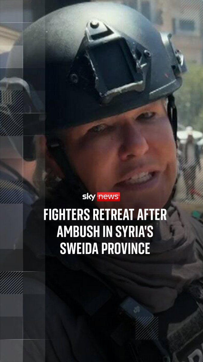 Sky's special correspondent Alex Crawford reports from the embattled Sweida province in Syria as Tribal forces continue to fight against the Druze faction.