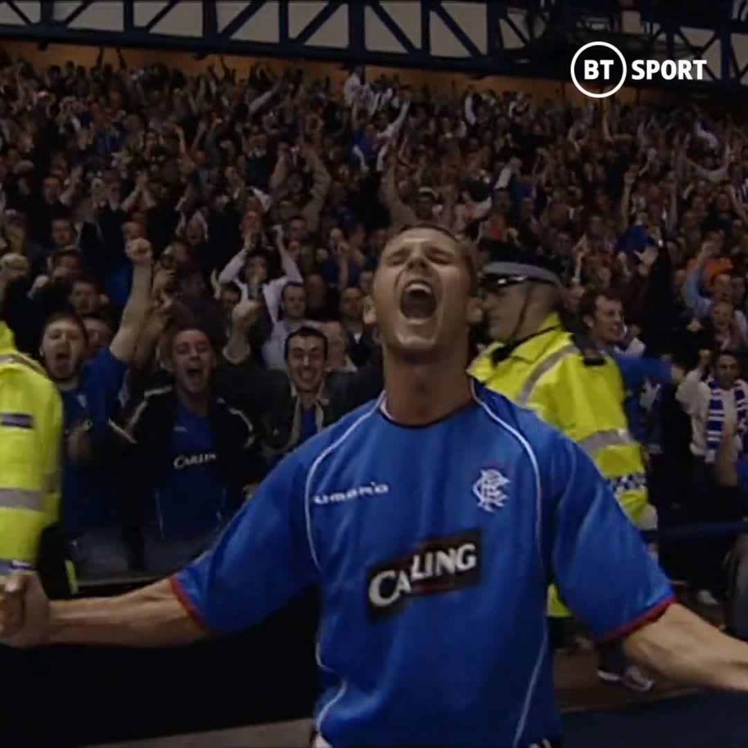 🥵 Peter Løvenkrands in the UEFA Champions League at Ibrox!