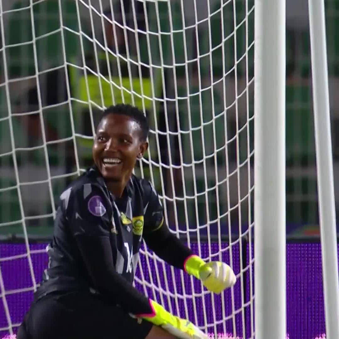 Andile 𝐒𝐭𝐢𝐜𝐤𝐬 Dlamini 😤🧤 A goalkeeper you can trust 🇿🇦 #WAFCON2024 | #SSFootball | #HereForHer