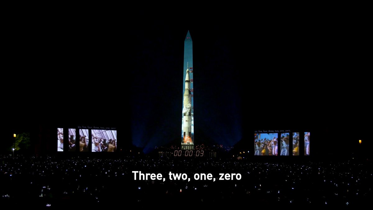On this day in 2019, after being projected on the Washington Monument for three nights, our #GoForTheMoon Saturn V projection launched for the first time. It was quite a spectacular sight. Watch the full show again: