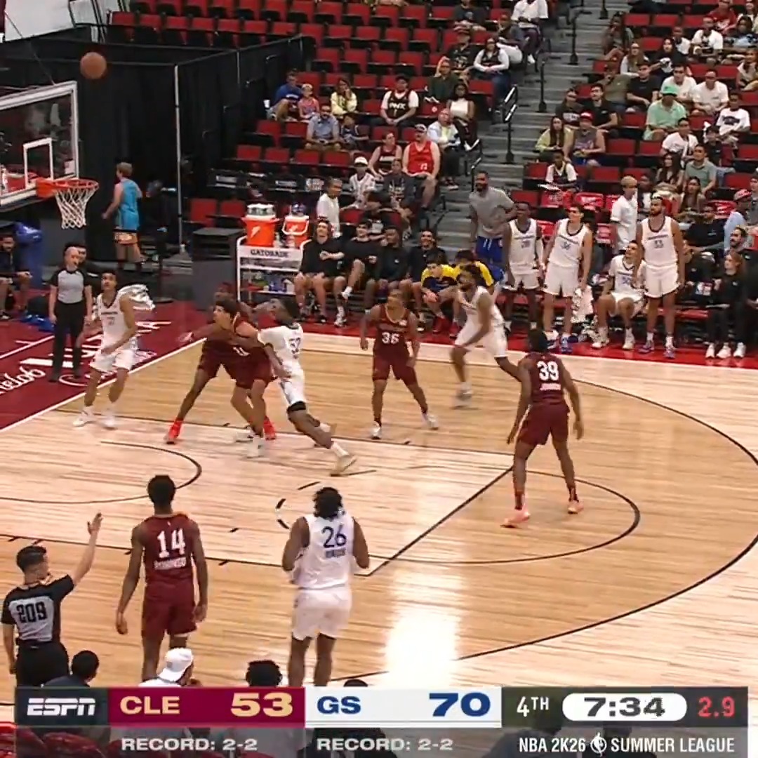 Hinson with the handles &amp; three 📺 NBA TV
