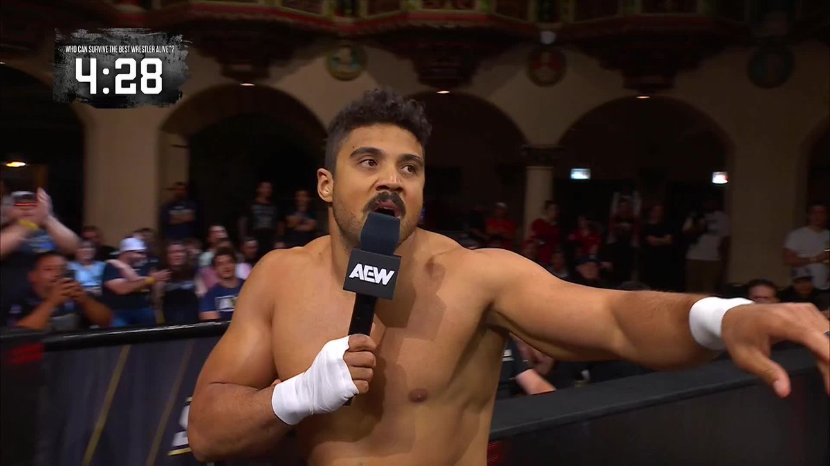 Oh come on! ''Platinum'' Max Caster is literally trying to RUN out the clock! Watch #AEWCollision on TNT &amp; HBO Max