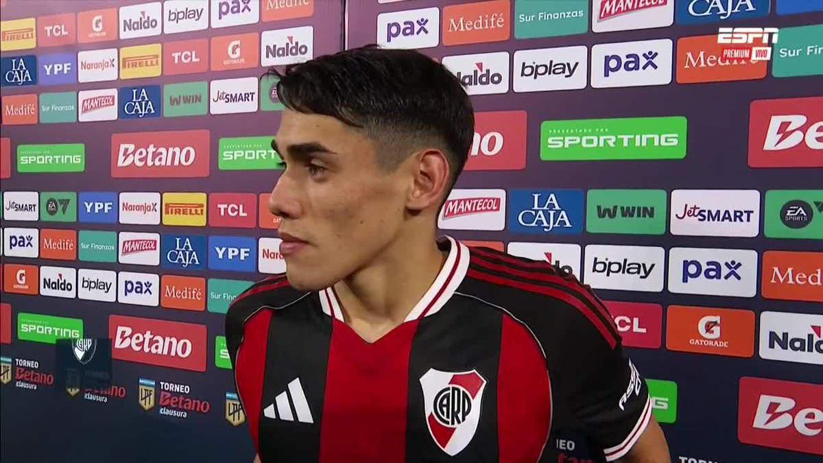 "FUE UN DÍA SOÑADO, ESTOY MUY FELIZ DE PODER CUMPLIR UN SUEÑO QUE TENÍA DESDE CHICO" Santiago Lencina, debut goleador con doblete en River. 📺 ESPN Premium | Suscribite al Pack Fútbol en