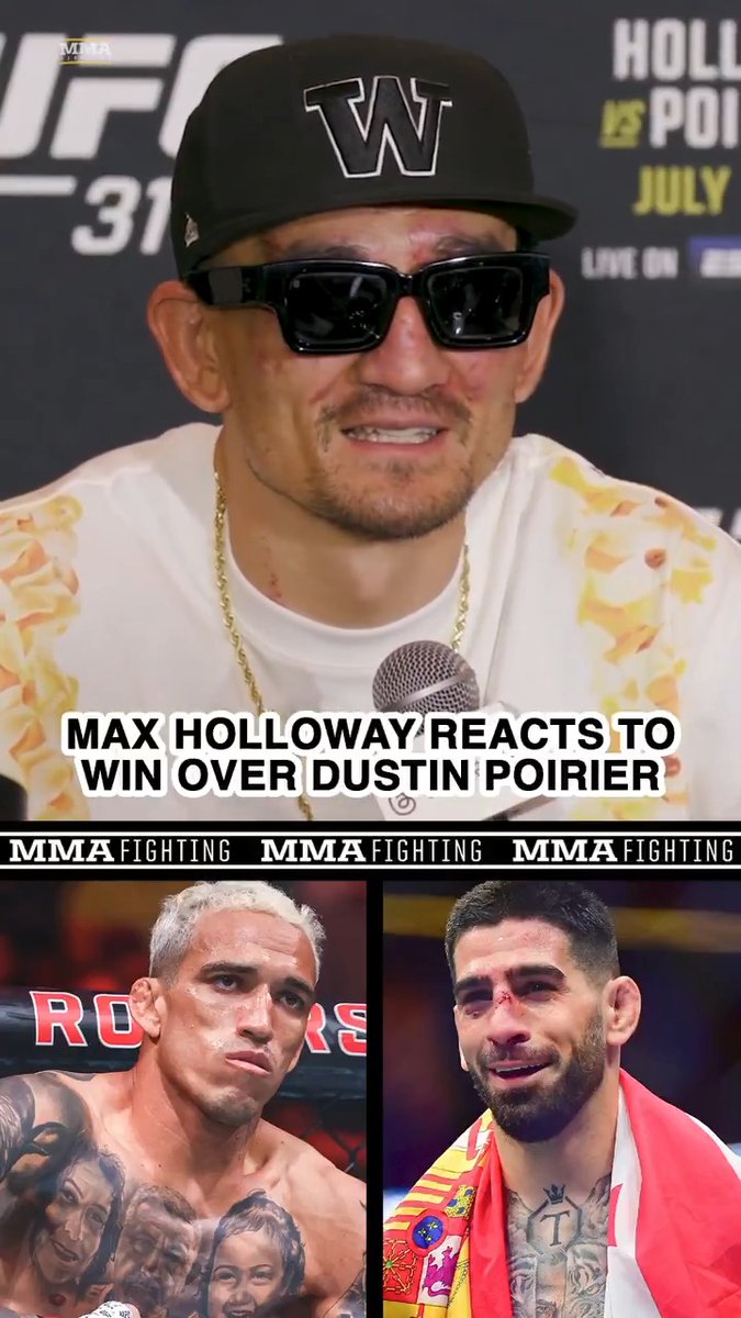 Max Holloway is down for whatever the UFC throws at him after #UFC318: "If it's Ilia, then it's Ilia. If it's Oliveira, I also have history with him. … I'm excited."
