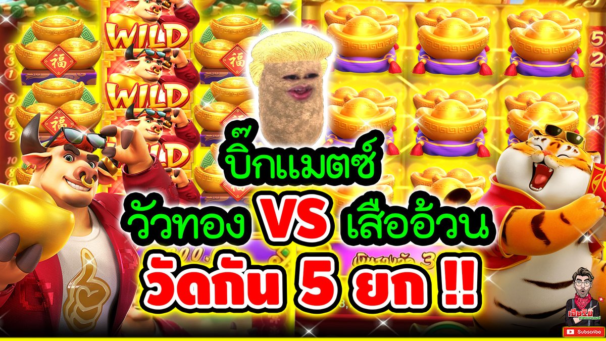 บิ๊กแมตช์ วัวทอง VS เสืออ้วน วัดกัน5ยก !!! │PGSLOT 🤟 สุ่มแจกแฟนพันแท้500 7รางวัล (กดไลค์+แชร์+คอมเม้นโดนใจ) #Slot #PGslot #pragmatic #เกมส์ #เฮียริช #กูว่าแล้วมันต้องโดน