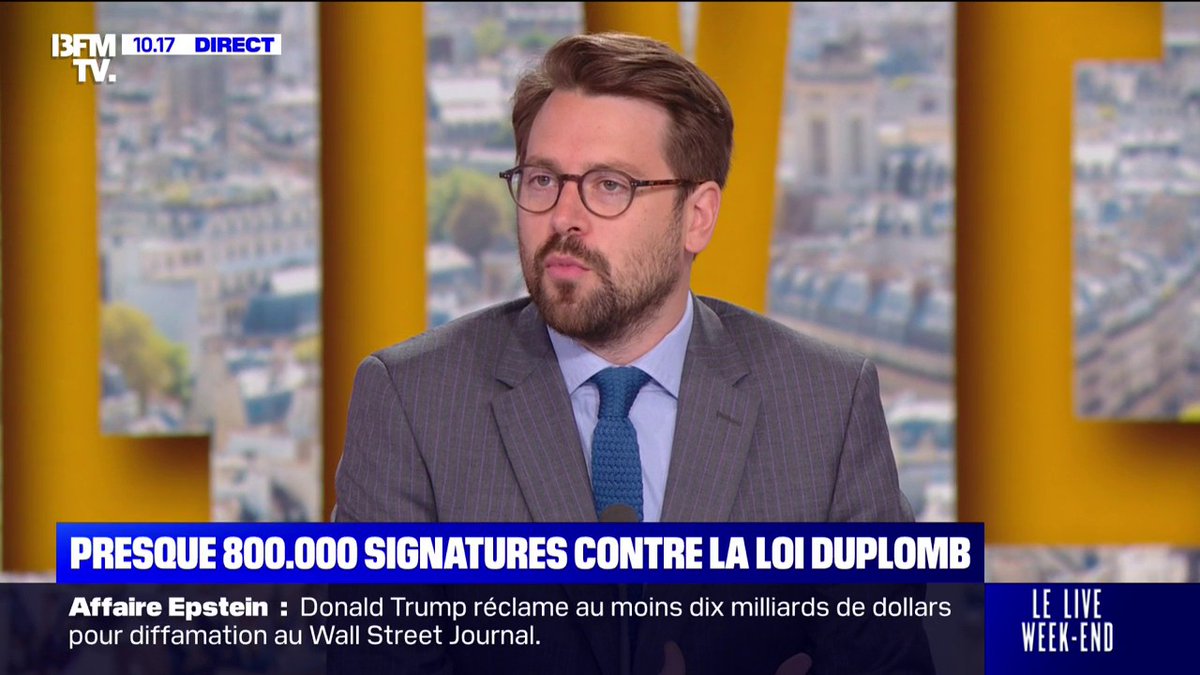 Pétition contre la loi Duplomb: Benjamin Lucas, député Génération.s, demande à Emmanuel Macron "de ne pas promulguer la loi"