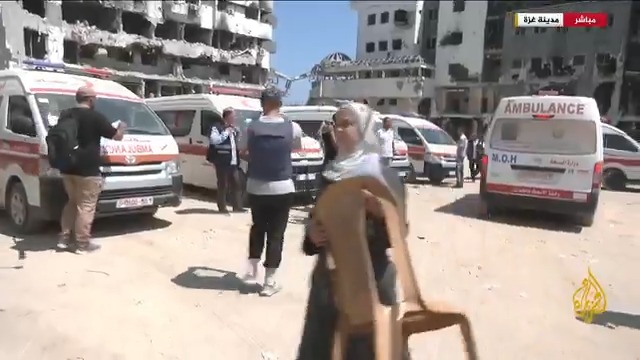 إطلاق صفارات سيارات الإسعاف بشكل موحد في قطاع #غزة كنداء استغاثة وتحذير من تفاقم المجاعة وتدهور الوضع الصحي #الأخبار #حرب_غزة