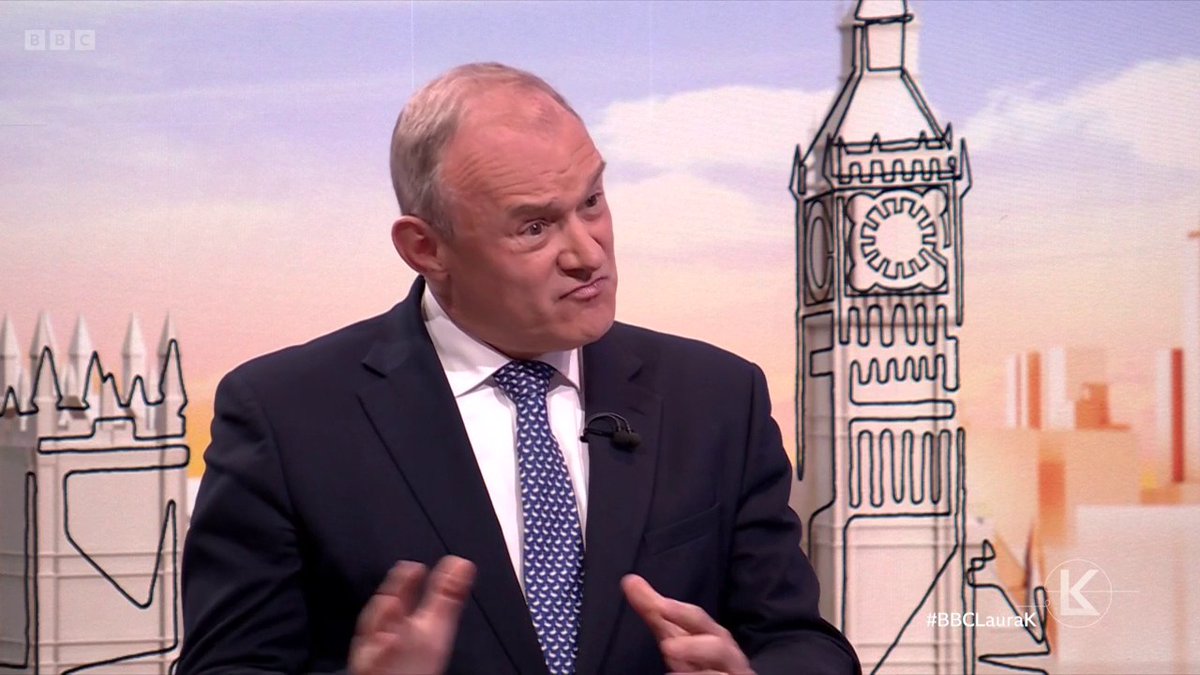 "I think we should aim to halve people's energy bills... within the decade" Liberal Democrat leader Ed Davey says he has a proposal to move towards renewable energy instead of "expensive gas" #BBCLauraK